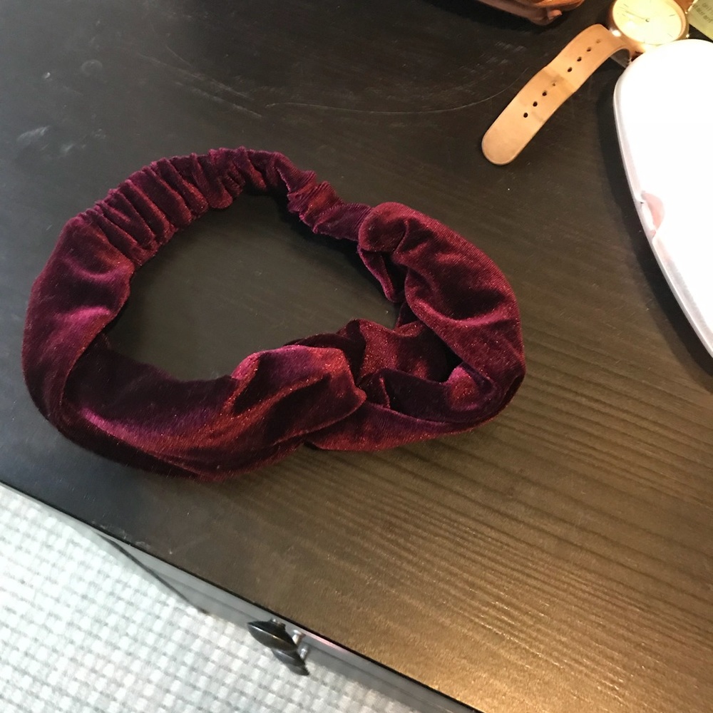 Red velvet headband